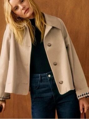 ISO Sezane Bobby Jacket in Light Beige in Size 2